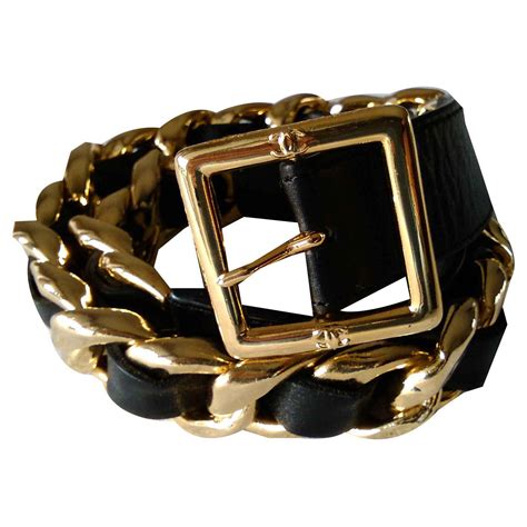 chanel gold plated belt|chanel black belt for women.